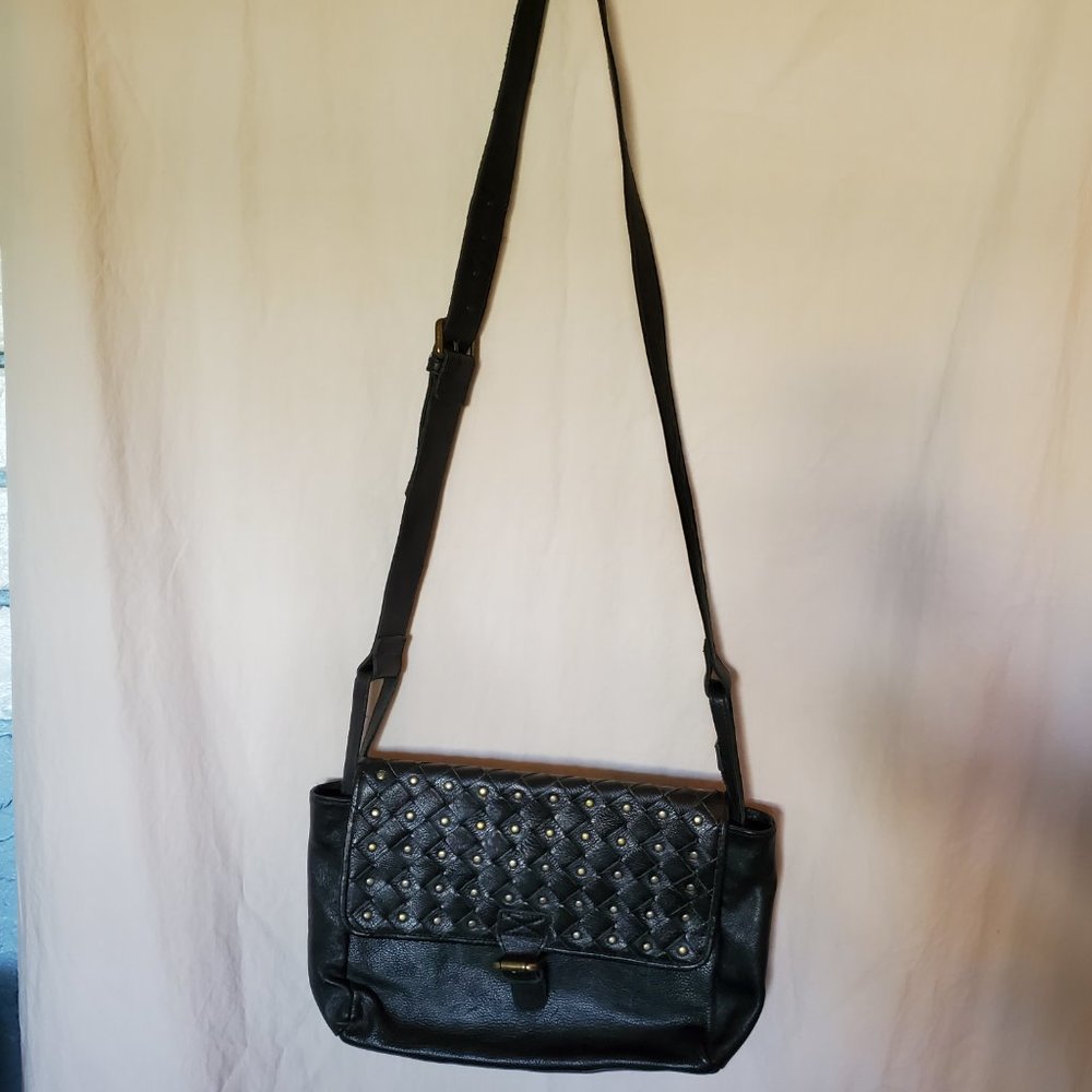Wilson's Black Leather "Vintage" Studded Crossbody Purse - Picture 10 of 10